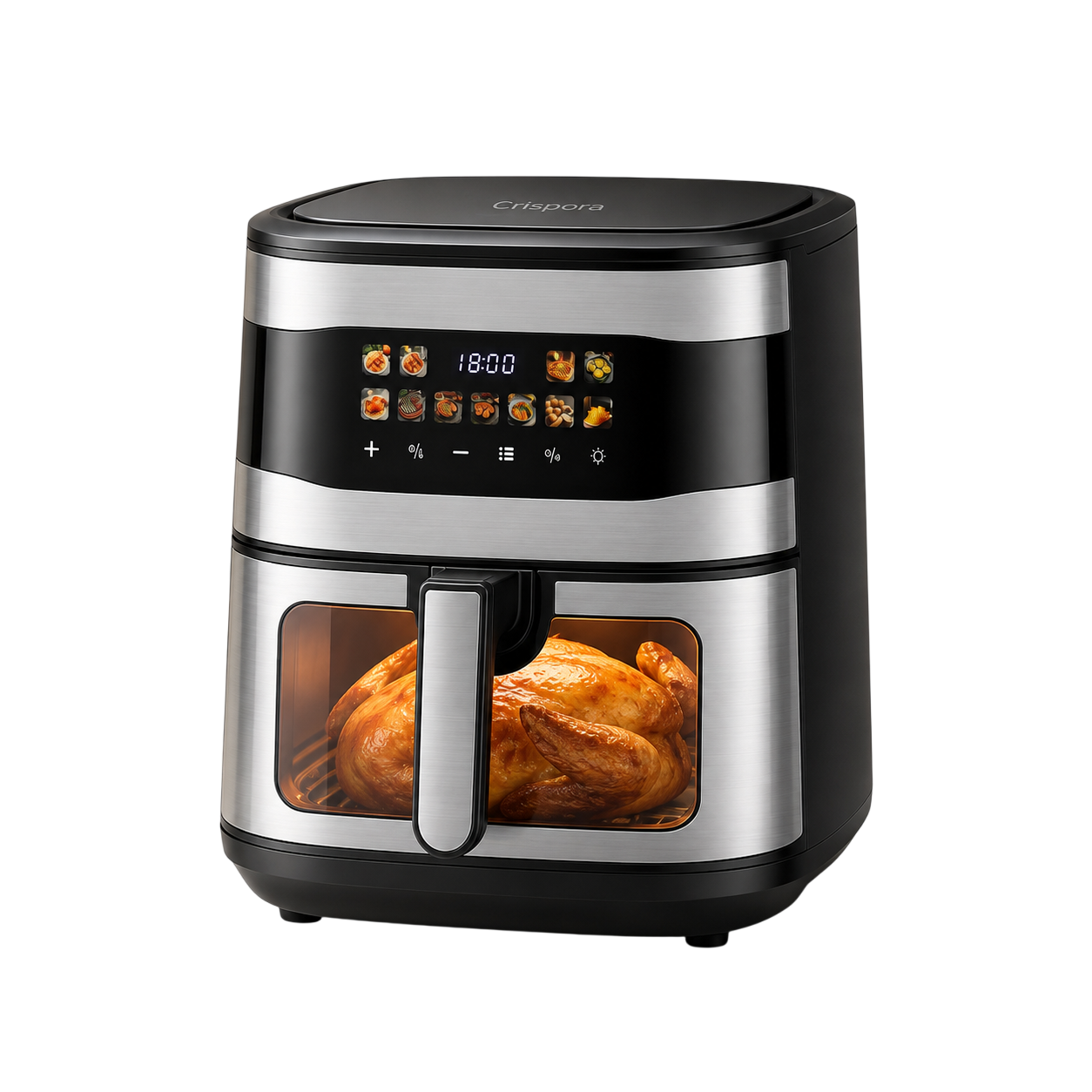Crispora 10L air fryer countertop dimensions